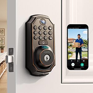 ARPHA WiFi Video Smart Lock, 5-in-1 Keyless Entry for Front Door $79.99