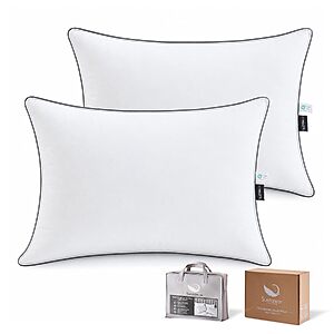 Prime: 2-Pack Swandream Goose Feather Down Pillows Standard Size  $32.99 + Free Shipping