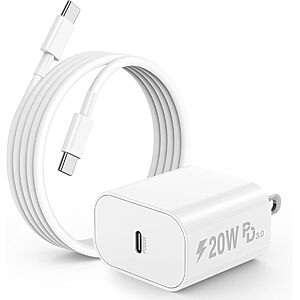 Amazon – Cionum 20W USB-C Charger w/ 6' Cable - $4.49 w/ Code