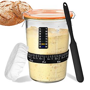 Amazon – TKVAZK 27-Oz Sourdough Starter Jar - $11.99 w/ Code