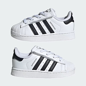 adidas kids Superstar II Elastic Lace Shoes(White, Size 5K~9K) $25 + Free S&H at ebay