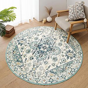 Amazon – VK VK·LIVING 5' Round Washable Rug - $10.99–$48.99 w/ Code
