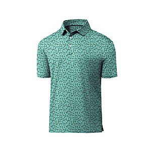 Mens Polo Shirts Short Sleeve Printed Quick‑Dry Golf Tops $9.99