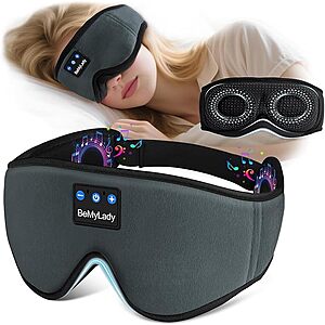 BeMyLady Bluetooth 5.4 Sleep Mask w/ Built-In Headphones & 14H Battery (2 Colors) $9.95 + Free Shipping w/ Prime or on $35+