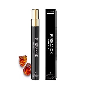 PUREAMOR Pheromone Perfume for Women, Amber Noir Extrait de Parfum - Long Lasting Vanilla Amber Scent, 30% High Concentration, Travel Size Fragrance Spray $8.49