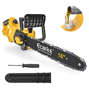 Ecarke 16-Inch Brushless Chainsaw Compatible with Dewalt 20V battery. $54.99