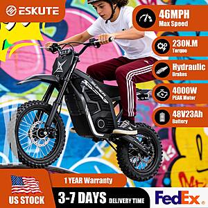 Spacewalk EB013 1500W 48V 13Ah 28MPH 60Mi Fat Tire Electric Bike $312.4 + Free Shipping