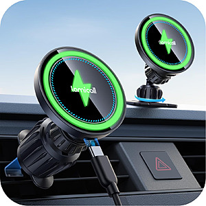 Lamicall 15W MagSafe Wireless Car Phone Mount Charger $10 + FS w/ Prime or orders $35+