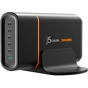 j5create 380W 6-Port GaN USB-C Fast Charging Station $99.99 + Free Shipping