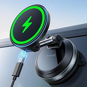 Lamicall 15W for MagSafe Car Mount Charger, 360° Wireless Car Phone Holder $15 AC