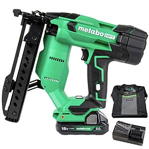 $139.57: Metabo HPT 1/4-Inch 18V MultiVolt Cordless 18-Ga Narrow Crown Stapler Kit, 2.0Ah Battery (N1804DA) at Amazon