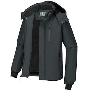 CAMEL CROWN Men's Waterproof Ski Jacket w/ Detachable Hood & Fleece Lining (various) $24.99 + Free Shipping w/ Prime or on $35+