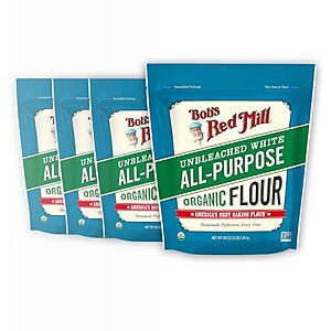 [NEW, SnS] $31.69 | 4-Pack 48-Oz Bob's Red Mill Organic All Purpose Unbleached Flour at Amazon ($7.92 each)