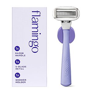 Flamingo Women's 5-Blade Razor w/ Handle & Blade Refill $5.45 w/ S&S + Free Shipping w/ Prime or on $35+