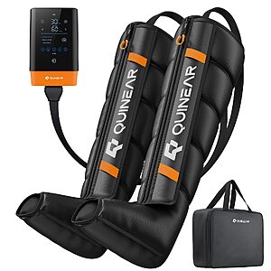 QUINEAR Cordless Compression Boots Athlete Leg Massager Recovery System S, 2500mAh, 11 Intensities, 3 Modes $150