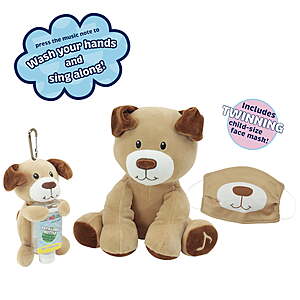 11" Wellobeez Antimicrobial Musical Plush Animal & 5" Plush Keychain $7.72 + Free S&H w/ Walmart+ or on $35+