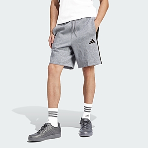 adidas men Essentials 3-Stripes Fleece Shorts $14