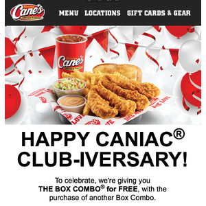 BOGO Box Combo at Raising Canes