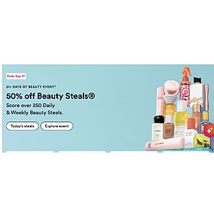 Ulta Today’s 50% off Beauty Steals 09/14