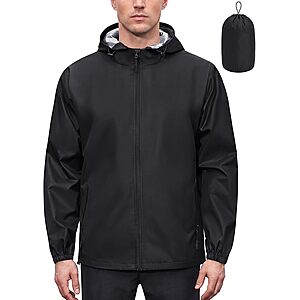 COOFANDY Men's Packable Hooded Rain Jacket (Various) $11.99 + Free Shipping w/ Prime or on $35+