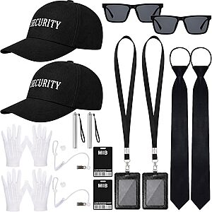 2-Pack 8-Piece Sfcddtlg Adult Secret Agent Halloween Costume Accessory Set $9.99 + Free Shipping w/ Prime or on $35+