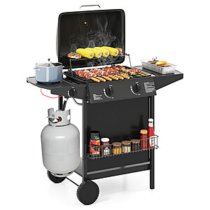 Costway 30,000 BTU Propane Gas Grill w/ 2 Main Burners & Side Burner $125 + Free Shipping