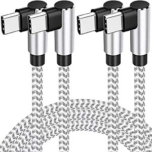 2-Pack Hi-Mobiler USB-C to USB-C 90-Deg Fast Charging Cable (10' Long) $3.49 + Free Shipping w/ Prime or on $35+