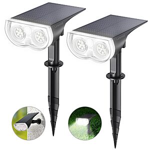2-Ct Linkind Starray RGB Solar Landscape Spotlights $15 + Free Shipping w/ Prime or on $35+