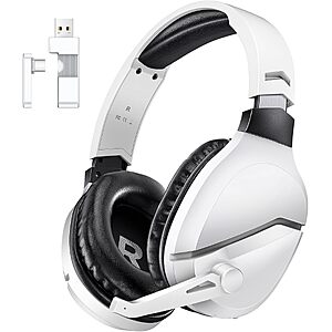 Tri-Mode Wolflaws Wireless Gaming Headset w/ Noise-Cancelling Mic & 48-Hr Battery (White) $12.99 + Free Shipping w/ Prime or on $35+
