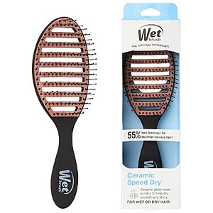 Wet Brush Ceramic Speed Dry Vented Detangling Hair Brush (Black) $7.87 + Free Shipping w/ Prime or on $35+