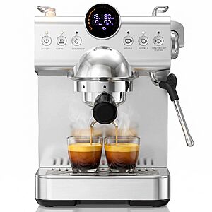 Havato Espresso Machine 20 Bar, Hot & Cold Brew Coffee Maker with Steam Wand Milk Frother, LED Display, Single & Double Shot, Home Barista Coffee Machine $89.99
