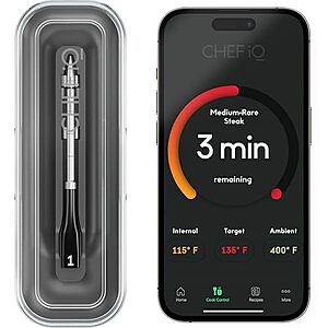 $38.48* | Chef iQ Smart Wireless Probe Meat Thermometer at Amazon