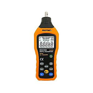 Protmex Contact Digital Tachometer w/Group Data Logging & Backlight $34.99 + Free Shipping w/ Prime or $6 Fee per Order