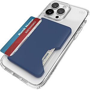 Speck iPhone Wallet MagSafe Accessory - Removable ClickLock No-Slip Interlock - Holds 1-3 Cards - Soft Touch Finish, Scratch Resistant Card Holder Built for MagSafe $13.99