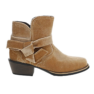 Justin Boots Elana Velvet Square Toe Pull On Womens Brown Casual Boots, $19.96, FS, ebay $19.94