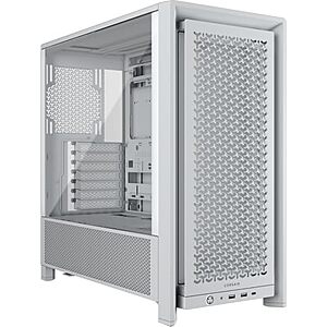 Corsair 4000D Frame Modular Mid-Tower ATX PC Case (White) $59.12 + Free Shipping