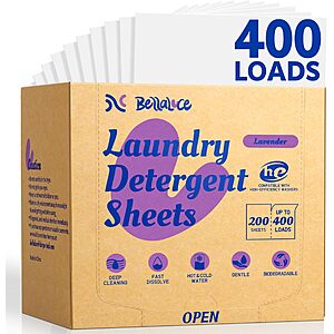 400-Count BellaLuce Lavender Laundry Detergent Sheets $7.55 w/ S&S + Free Shipping w/ Prime or on $35+