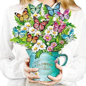 12" Airpark 3D Paper Pop Up Flower Bouquet Card w/ Note Card & Envelope from $3.89 + Free Shipping w/ Prime or on $35+