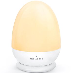 MediAcous Rechargeable LED Egg Night Light w/ Charging Base $9.99 + Free Shipping w/ Prime or on $35+