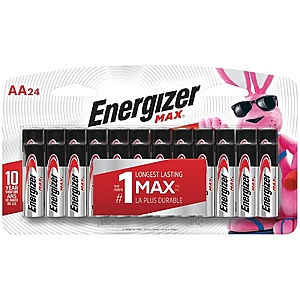 24-Pack Energizer MAX Alkaline AA Batteries Or 24-Pack AAA Alkaline Batteries $11.24 + Free Shipping
