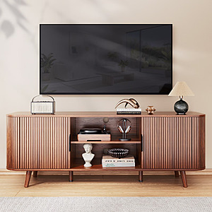 65" Tydimor TV Stand Entertainment Center w/ Storage Shelves & Drawers (Walnut) $98.98 + Free Shipping