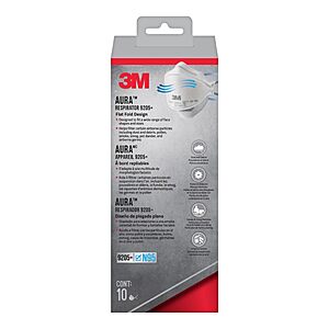 Free: 3M Aura Particulate Respirator 9205+, N95 Disposable Respirator (10pk) $14.96