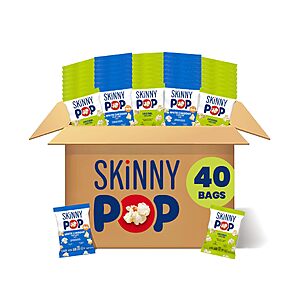 40-Pack 0.5-Oz SkinnyPop Original & White Cheddar Popcorn Variety Pack $16.32 ($0.41 ea) + Free Shipping w/ Prime or on $35+