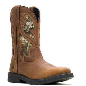 Wolverine Men's Rancher Level Pull-On Steel-Toe Work Wellington Boot (Camo) $66 + Free Shipping