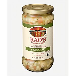 Rao’s Made For Home Italian Wedding Soup, 16 oz x 2~$6.57 After Multibuy Discount & S&S @ Amazon
