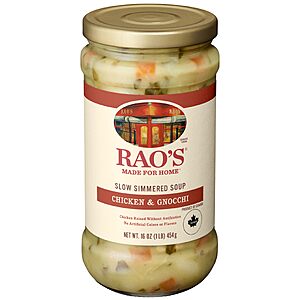 Rao’s Made For Home Chicken & Gnocchi Soup, 16 oz x 2~$6.57 After Multibuy & S&S @ Amazon