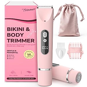 CoolHair Bikini Trimmer for Women,Smooth Electric Razor for Sensitive Skin $12.49