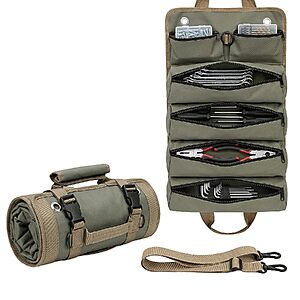 6-Pocket Roll-Up Tool Bag Organizer (Army Green) $14.03 + Free Shipping w/ Prime or on $35+