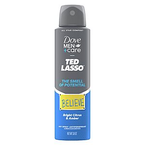 $4.59 or less S&S CLIP Q Dove Men All Star Comfort Dry Spray Antiperspirant - Edition, 3.8 oz