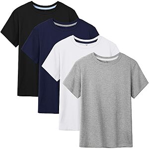 4-Pack HoeVou Boy's 100% Cotton Shirts Short Sleeve T-Shirts (Various) $9.49 + Free Shipping w/ Prime or on $35+